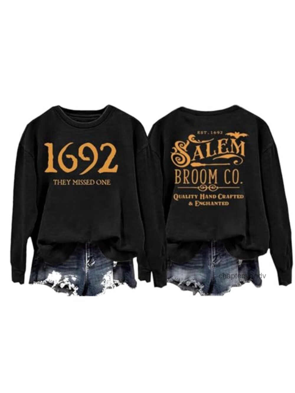 1692 They Missed One Salem Witch Long Sleeve Halloween Sweatshirt Women
